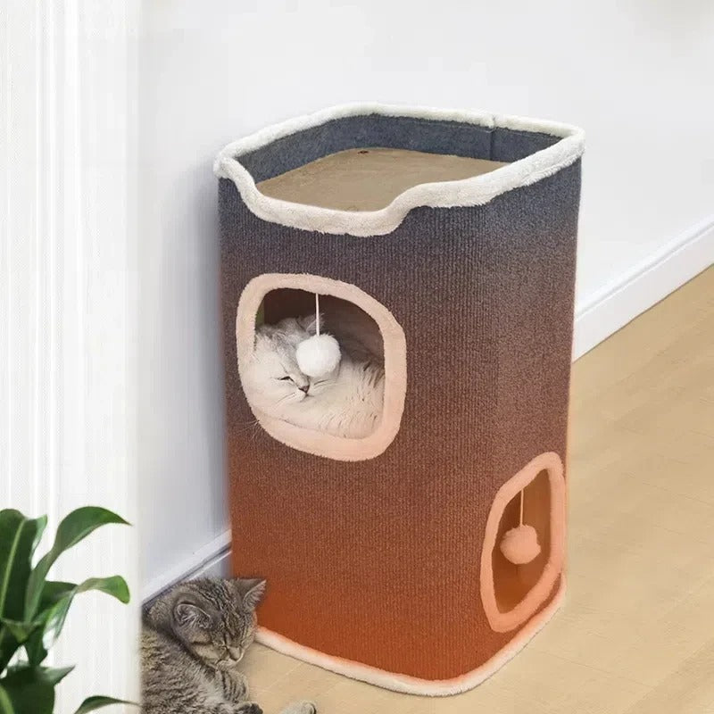 Arbre a Chat deux niveau près du mur