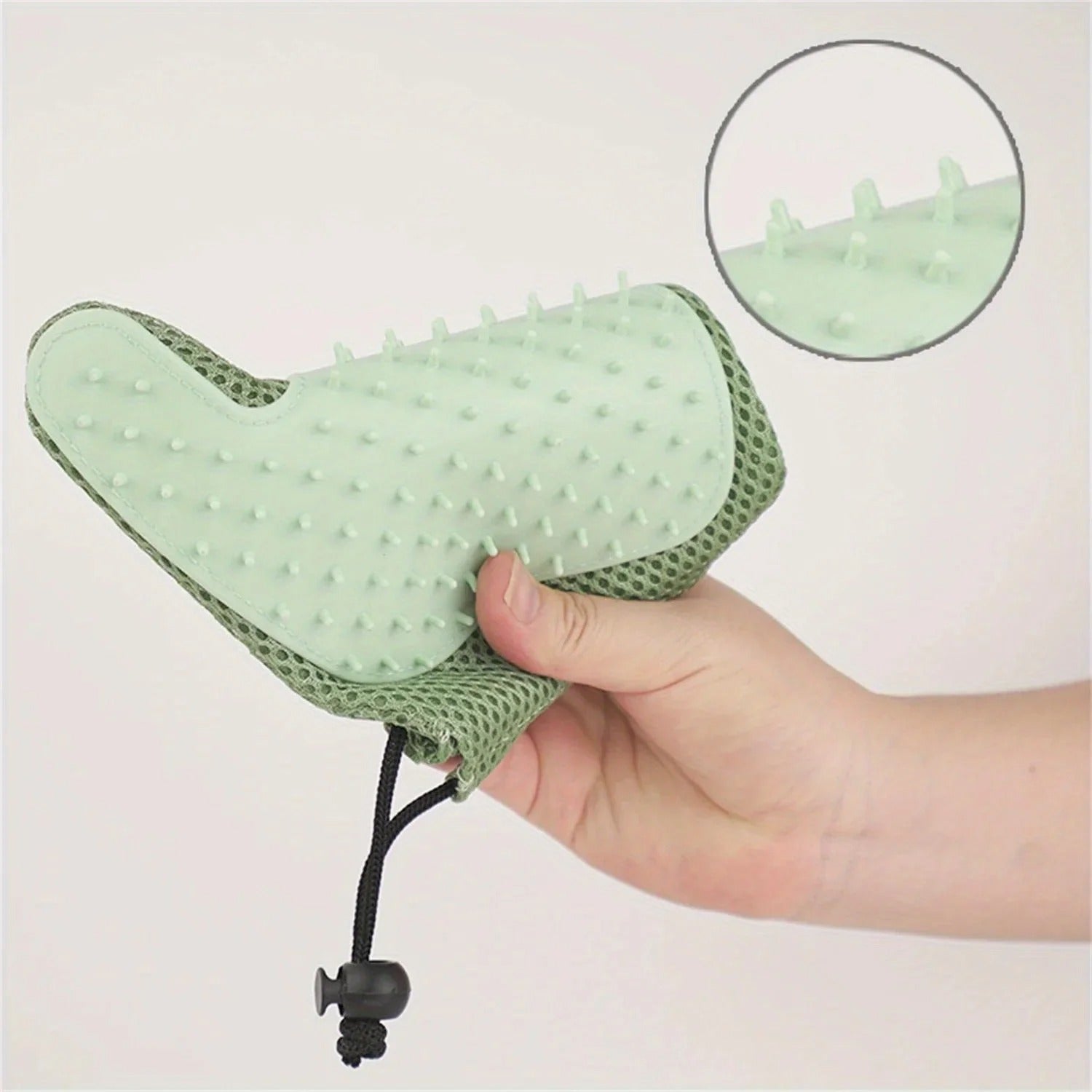 Gant de toilettage détail visuel