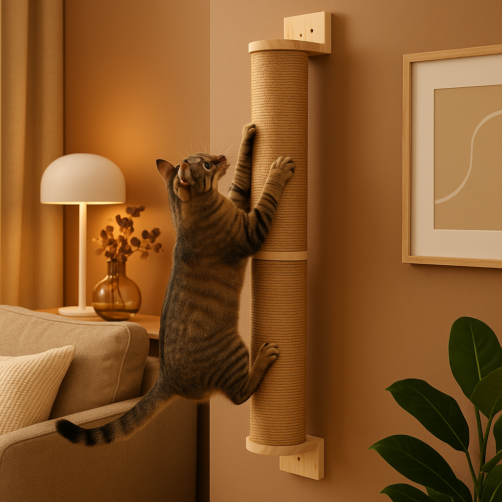 Griffoir chat 73cm sur mur