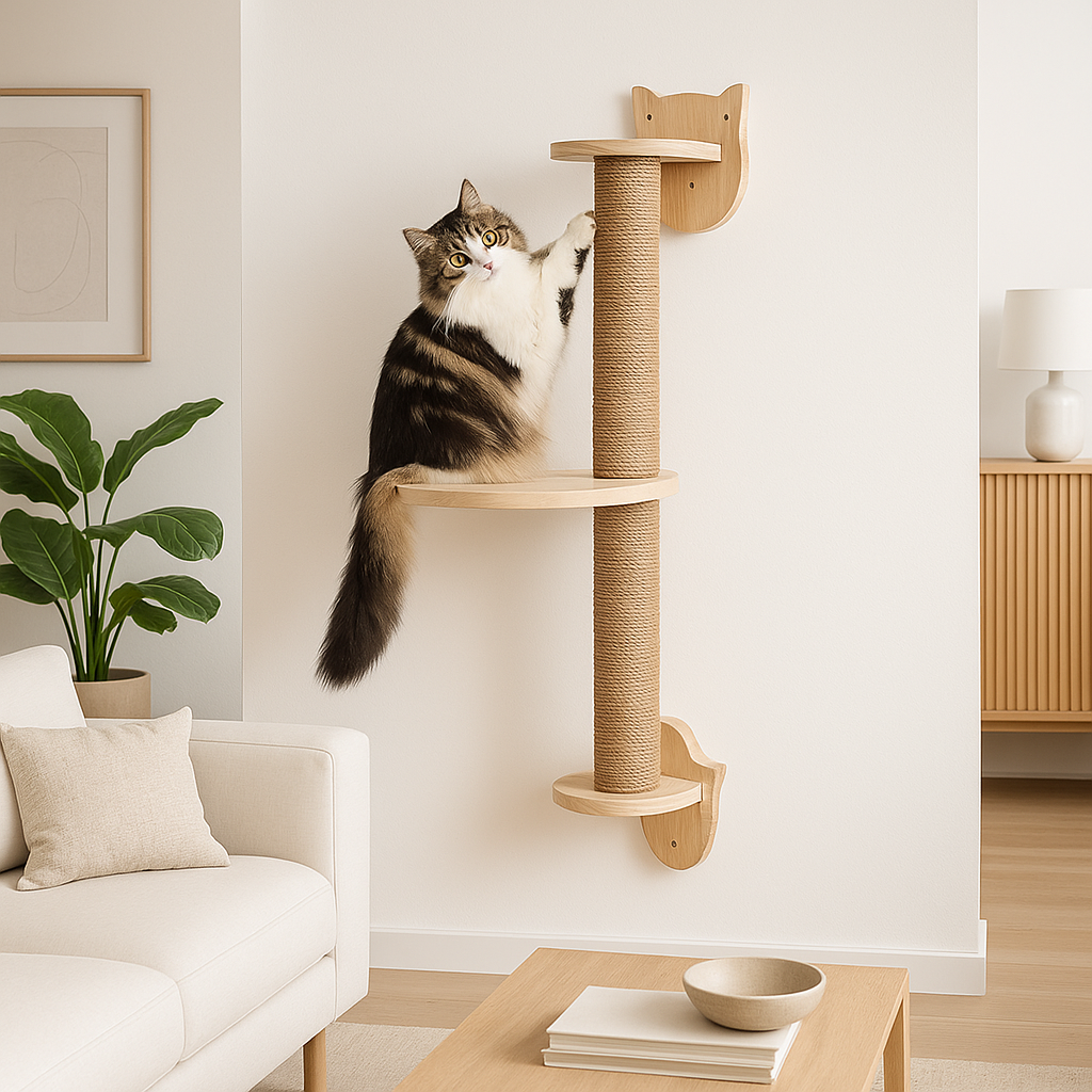 Griffoir chat 77cm sur mur