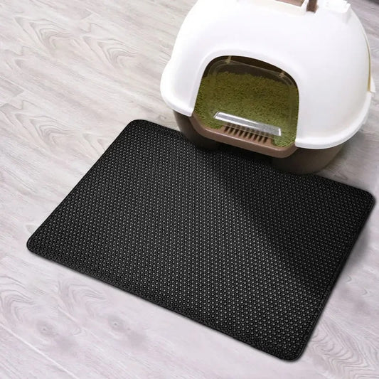 Tapis chat litière noir