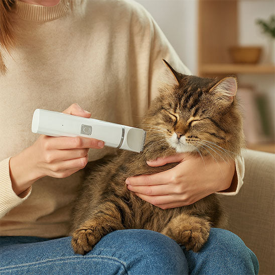 Tondeuse pour Chat blanc rase le chat