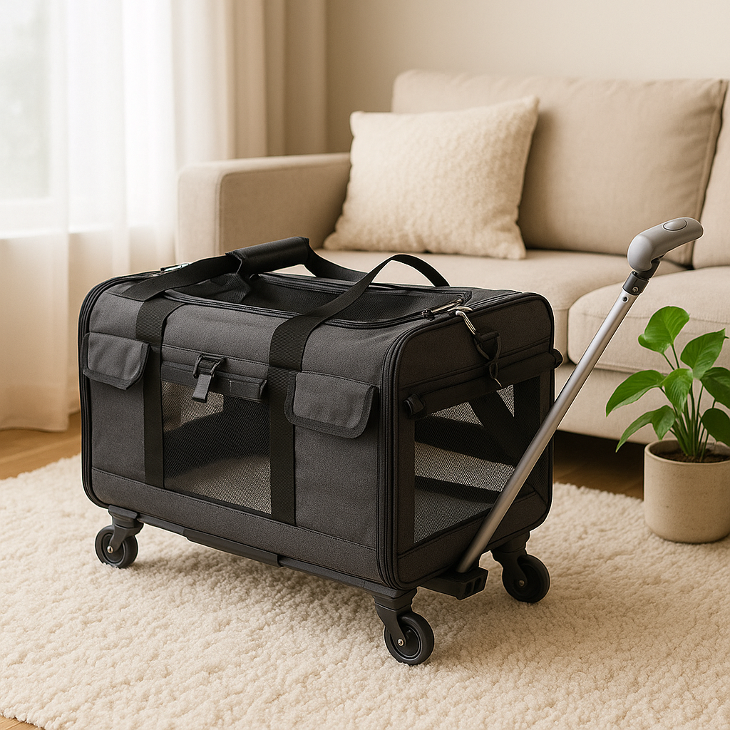 Sac Transport Chat noir dans le salon