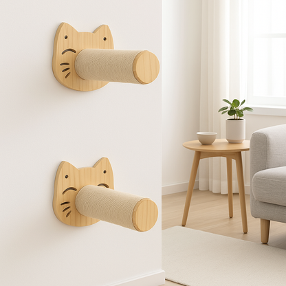 arbre a chat mural deux Griffoir B sur mur