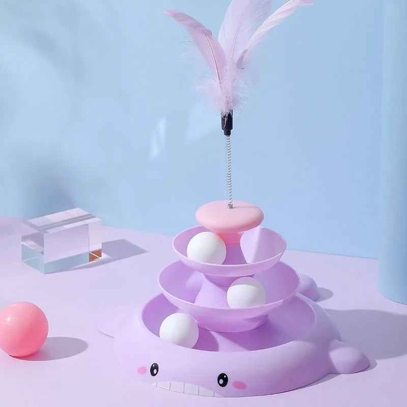 jouet pour chat plume violet